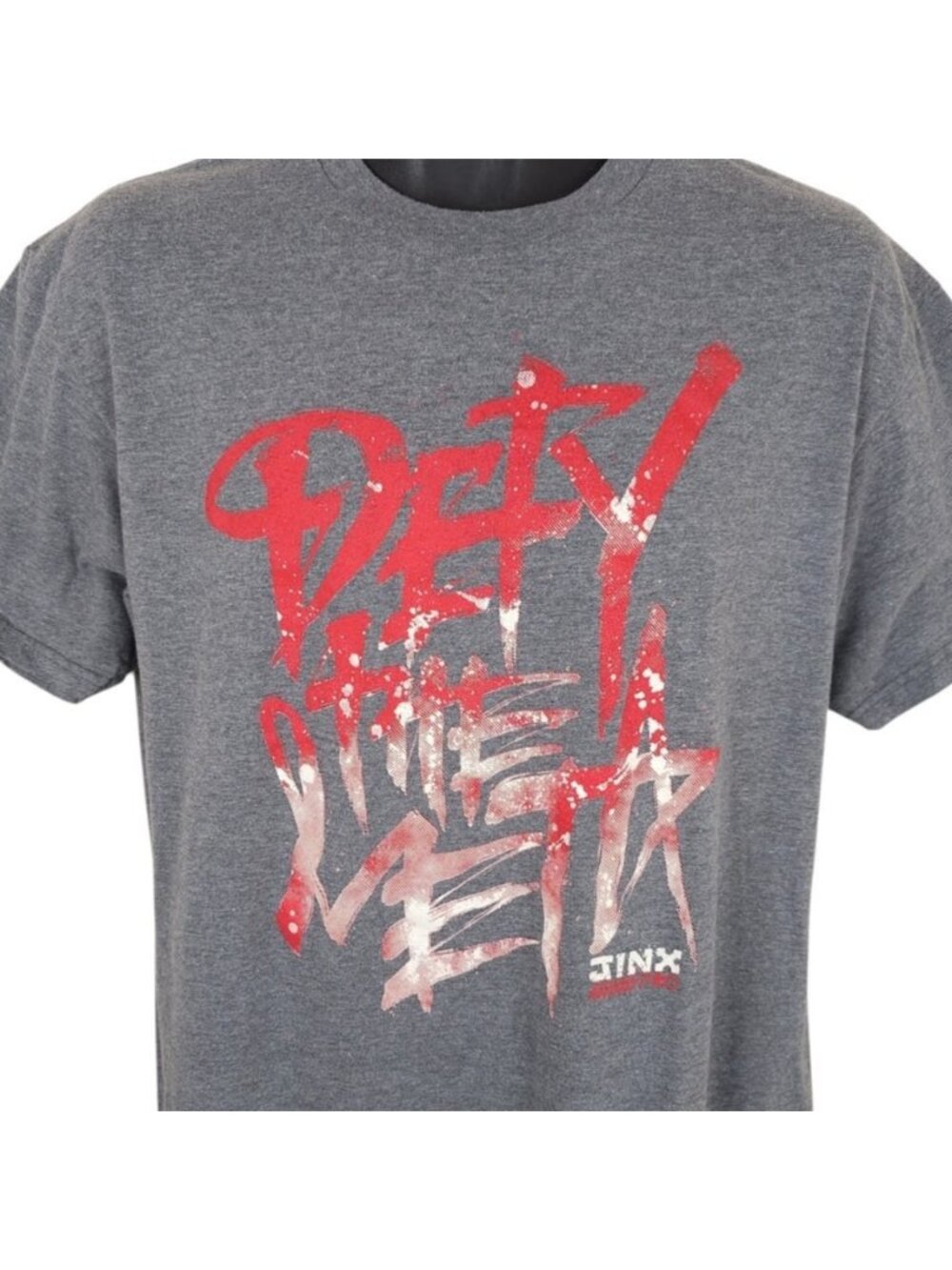 Defy The Meta T Shirt Mens Size Large Gray Jinx Pro Video PC Gaming